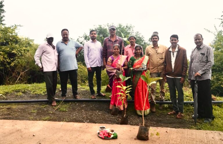 निसर्ग संवर्धनाचा अनोखा संदेश! वटपौर्णिमेचे औचित्य साधून आंब्रळ ग्रामपंचायतीकडून तब्बल २१ वटवृक्षांची लागवड