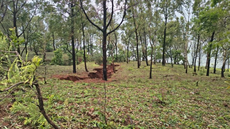 अतिवृष्टीचा तडाखा: बोंडारवाडीत शेतजमीनीला पडल्या मोठामोठ्या भेगा ; बोअरवेल ५०० फूट दरीत कोसळली, शेतकरी हवालदिल
