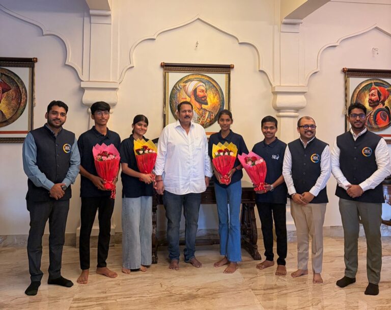 सर आईन्स्टाईन अकॅडमीच्या गुणवंतांचे राष्ट्रीय स्तरावर उत्तुंग यश; खासदार श्रीमंत छत्रपती उदयनराजे भोसले यांच्या हस्ते भव्य गौरव