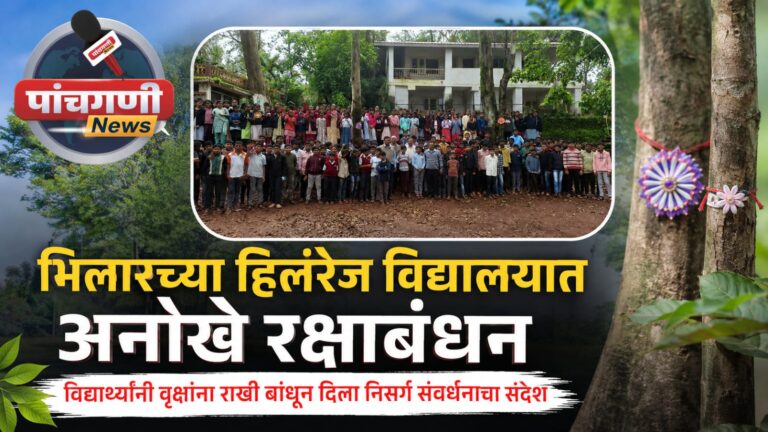 भिलारच्या हिलंरेज विद्यालयात अनोखे रक्षाबंधन; विद्यार्थ्यांनी वृक्षांना राखी बांधून दिला निसर्ग संवर्धनाचा संदेश