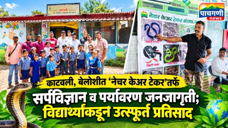 काटवली, बेलोशीत ‘नेचर केअर टेकर’तर्फे सर्पविज्ञान व पर्यावरण जनजागृती; विद्यार्थ्यांकडून उत्स्फूर्त प्रतिसाद