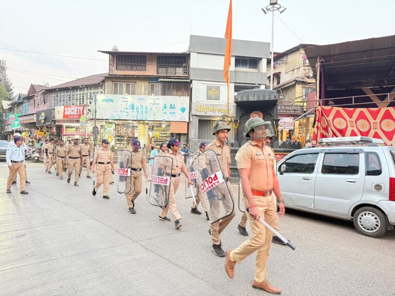 आगामी नवरात्रोत्सवाच्या पार्श्वभूमीवर पाचगणीत पोलीस प्रशासनाची ‘मॉक ड्रिल’